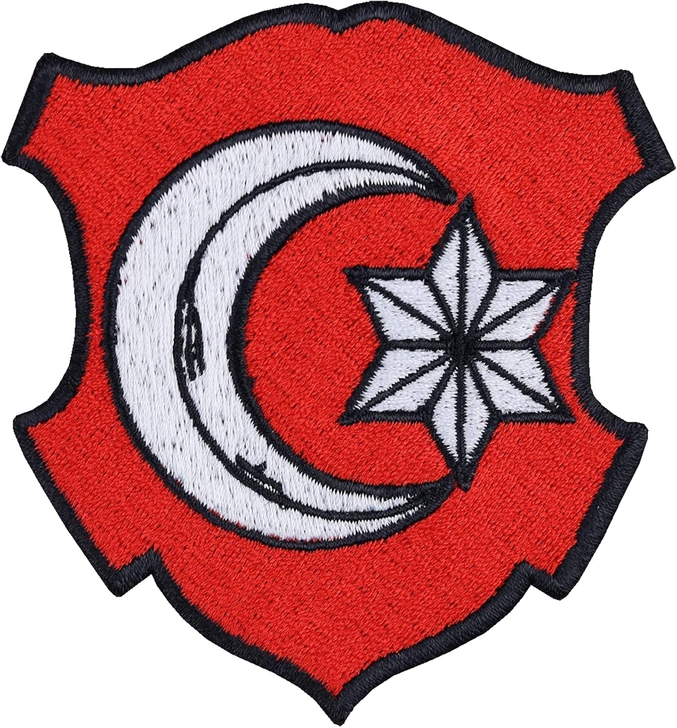 Türk Bayrağı Sew on Patch - Ottoman Iron on Patches for Turkey Patriots, Turkey Army, Turk Lovers - Popular Tactical Patch for Şalvar, Yelek, Backpacks, Jackets, Jeans, Shirts - 3.14X2.95 In