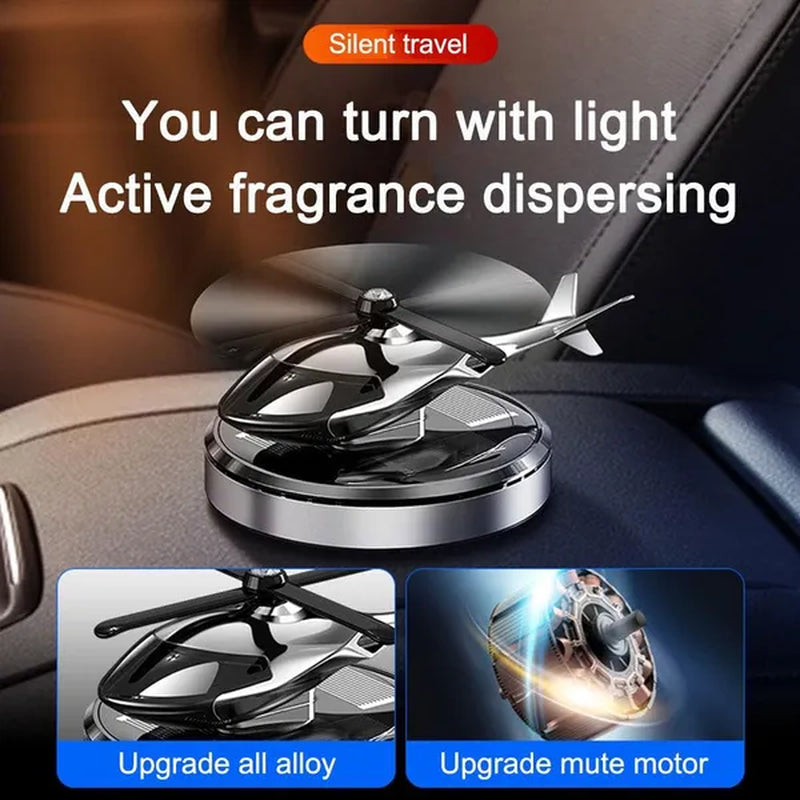 Car Air Freshener Solar Helicopter Auto Flavoring Car Perfume Interior Accessories Propeller Rotating Fragrance Diffuse Supplies