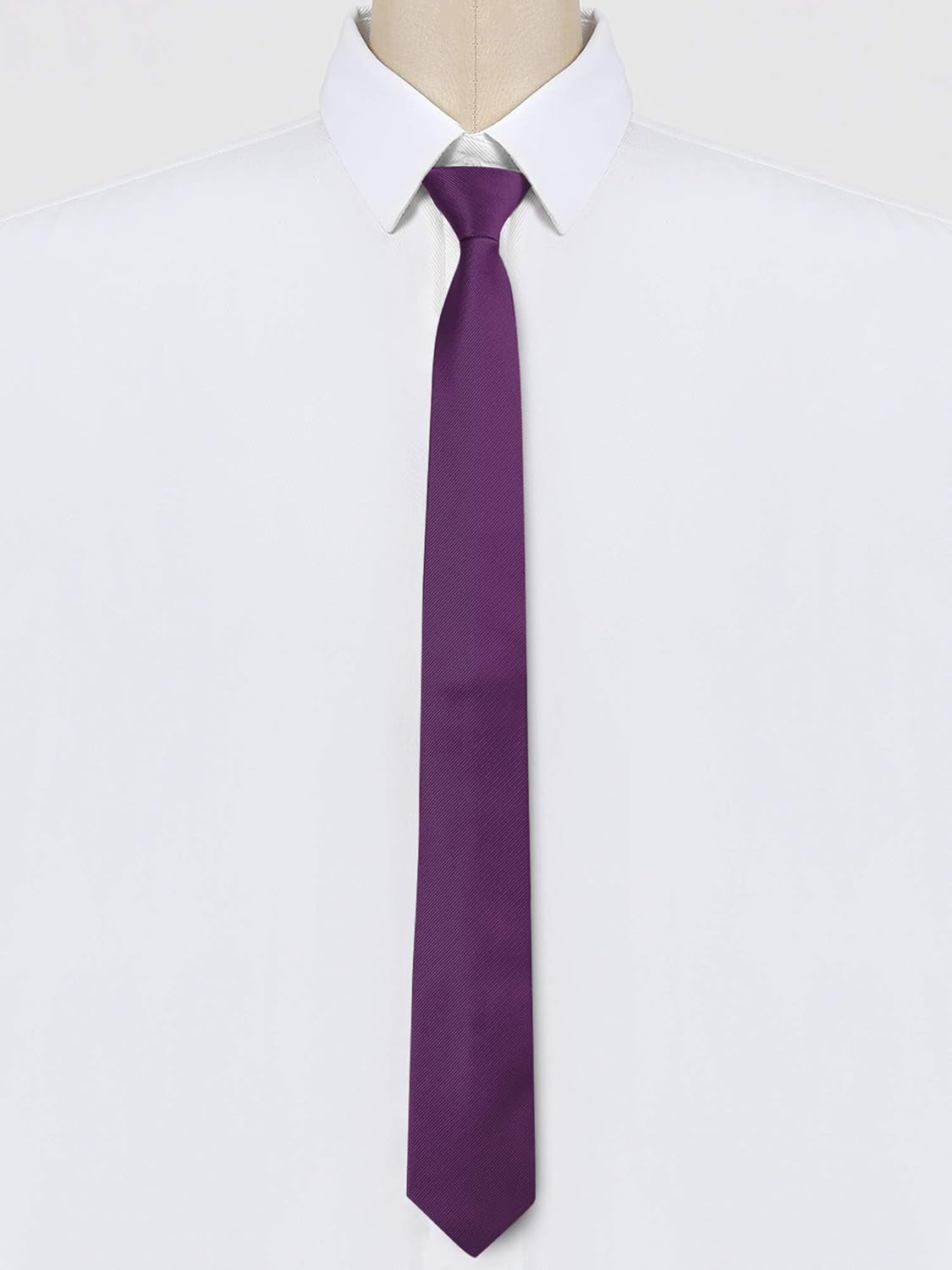 Men'S Skinny Pretied Solid Color Zipper Ties Neck Adjustable Strap Wedding Groom Tie