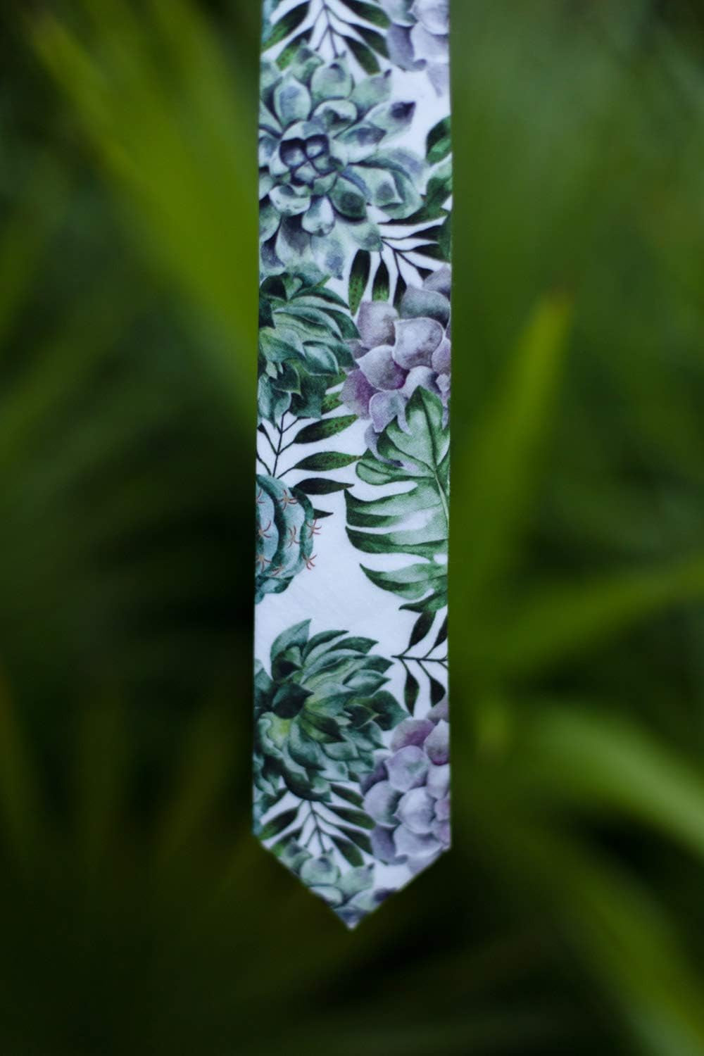 Men'S Skinny Tie Floral Print Cotton Necktie, Great for Weddings, Groom, Groomsmen, Missions, Dances, Gifts.