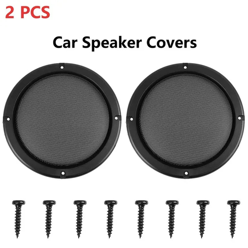 2Pcs 6.5" Black Metal Mesh Car Speaker Cover round Subwoofer Grill Protector Cover Universal Car Refitting Parts