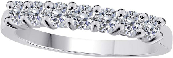 Mauli Jewels 0.25 Carat 7 Stone Diamond Enagement Ring Prong 10K White Gold