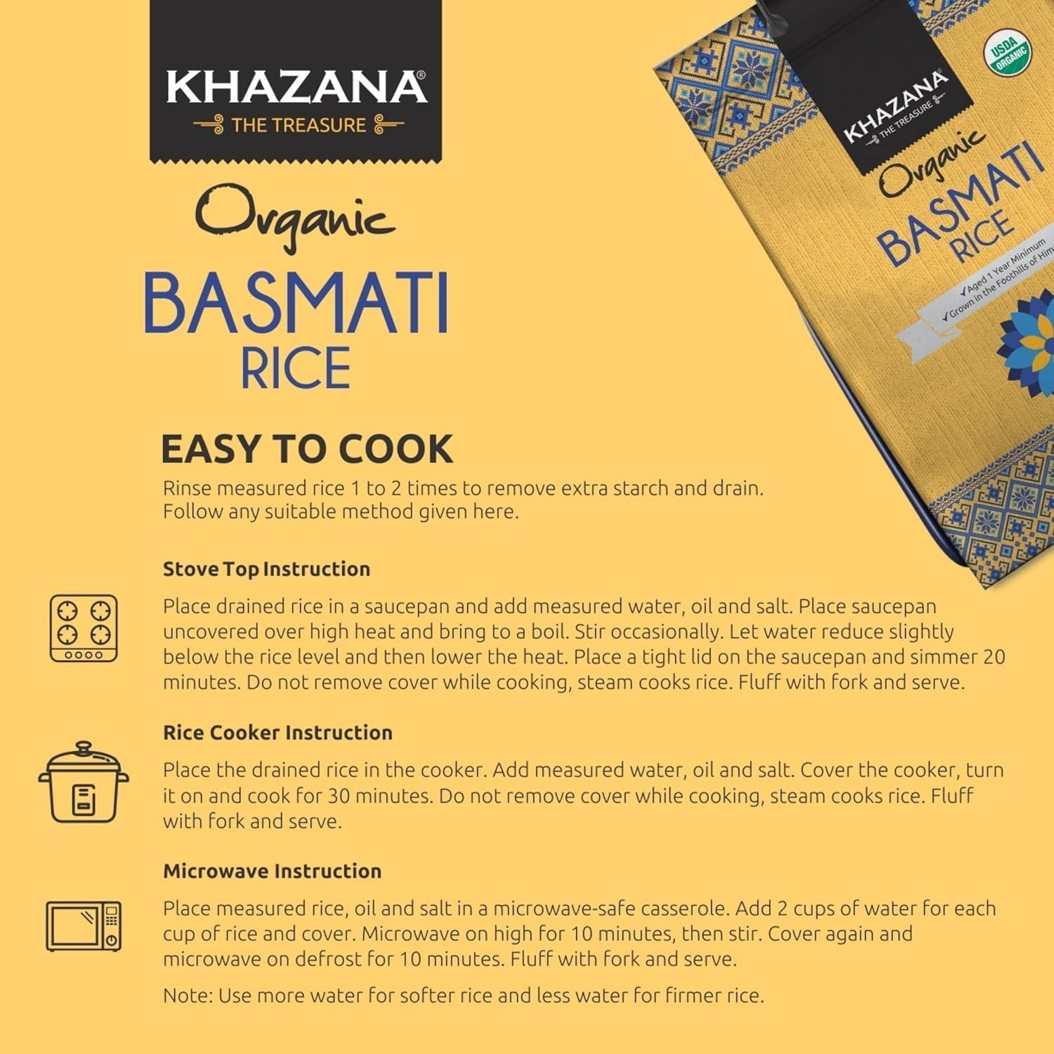 Authentic Organic Basmati Rice by  in 10 Lb Bag - Aromatic and Flavorful Indian Grain - Non-Gmo, Gluten Free, Kosher, Cholesterol Free