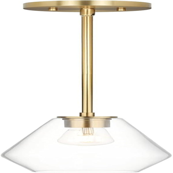 Brass Pendant Lights Ktichen Island, Modern Farmhouse Dining Room Light Fixtures over Table Brushed Brass Glass Kitchen Hanging Lights for Bedroom,Bar,Sink XB-P1228-BS