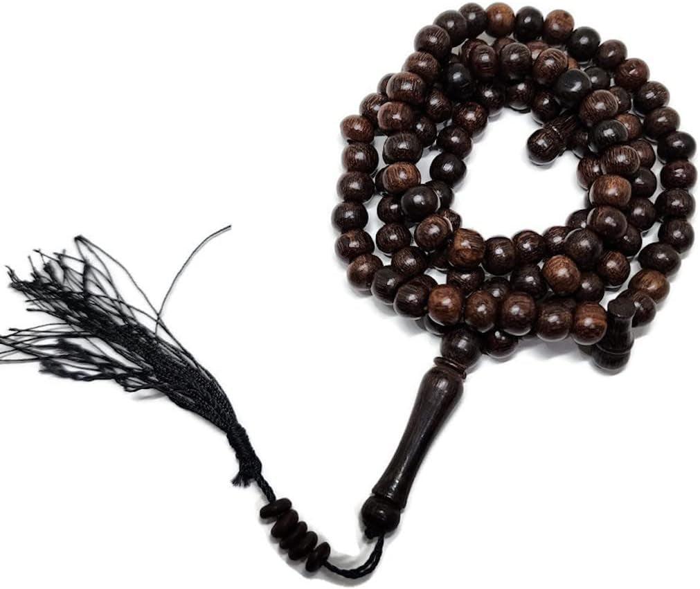 Muslim Rosary Prayer Beads Tamarind Wood AMN-367 Islam Tasbeeh Tasbih 99 (8 Mm.) Misbaha Eid Ramadan Gift