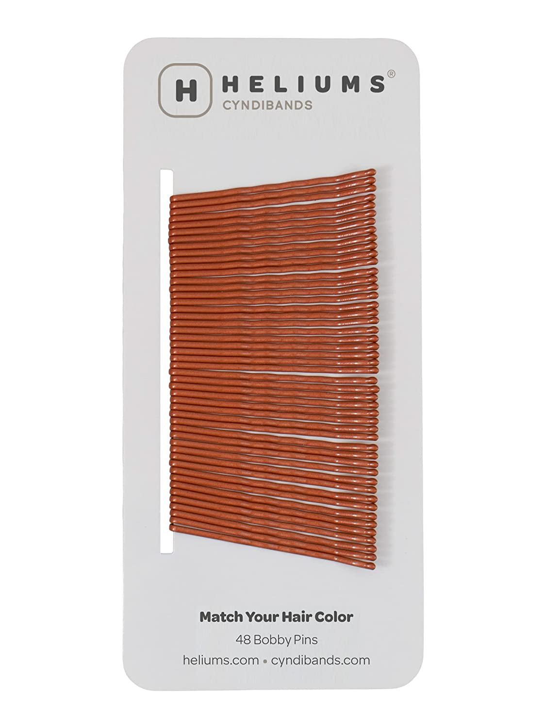 Bobby Pins - Copper - 2 Inch Wavy Hair Pins, Color Matched for Dark Ginger Redheads, 48 Count