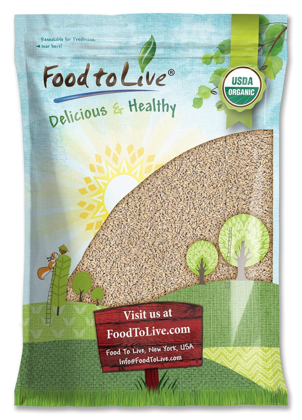 Organic Spelt Berries, 8 Pounds — Non-Gmo, Whole Grain, Non-Irradiated, Vegan Superfood, Bulk, Product of the USA