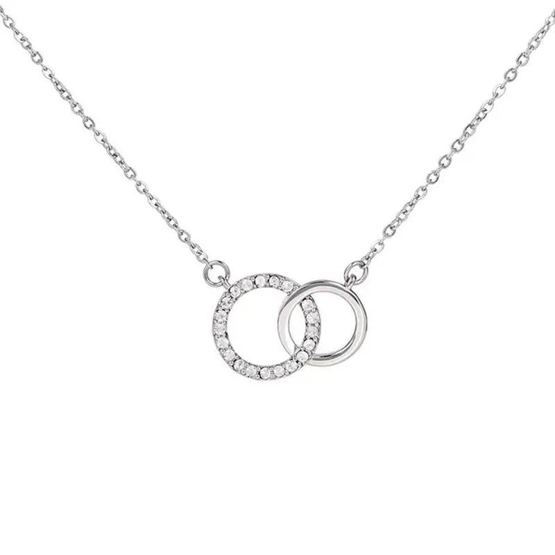 To My Daughter 925 Sterling Silver Cubic Zirconia Perfect Pair Necklace Message Card Gifts Girlfriend Necklace Daughter Necklace Daughter Gift