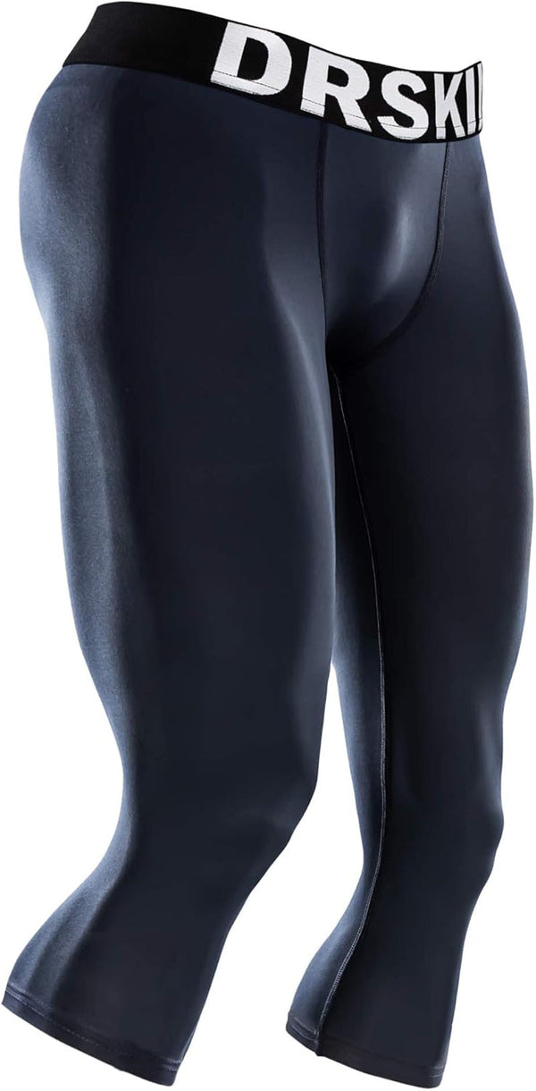 3, 2 or 1 Pack Men’S 3/4 Compression Pants Tights Leggings Shorts Sports Athletic Baselayer Running Workout Active