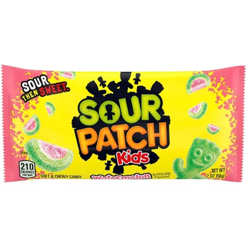 SOUR PATCH KIDS Watermelon Soft Chewy Candy, 2 Oz., 24 Pk.