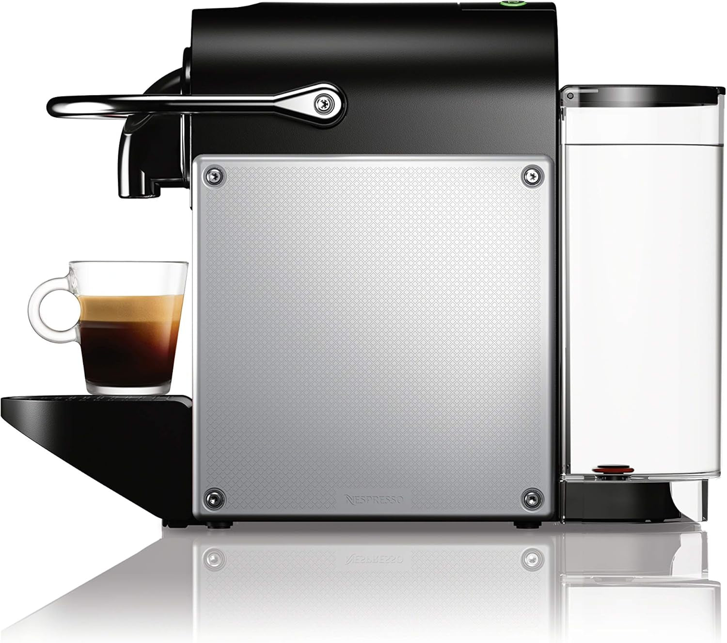 Pixie Coffee and Espresso Machine by  with Milk Frother, Aluminum, 34 Ounces
