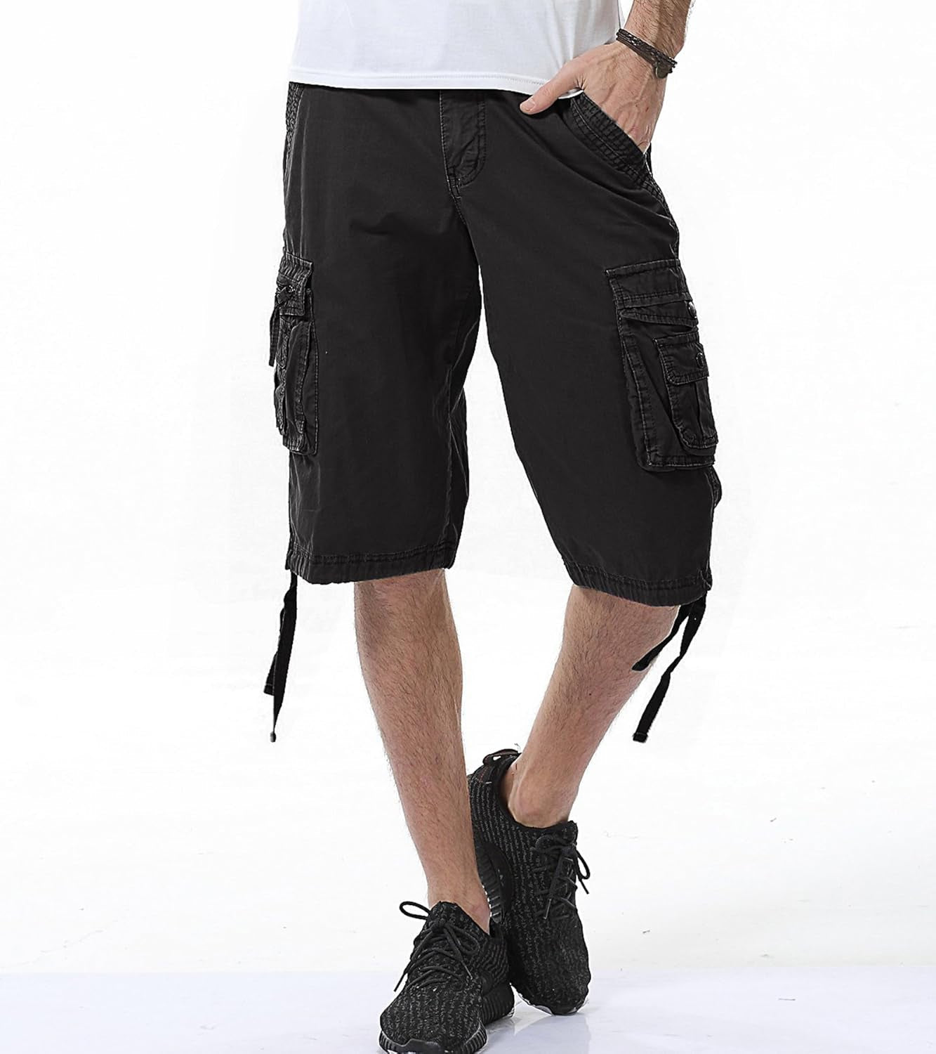 Mens Cargo Shorts Cotton Relaxed Fit Camouflage Camo Cargo Short