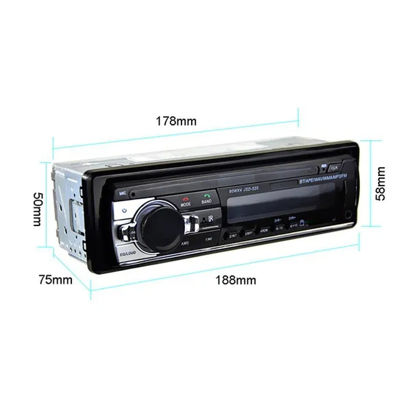 Newest 1 Din In-Dash Car Stereo Radio 12V Bluetooth Handsfree MP3 Audio Player Support USB/SD MMC Port 12V Car Stereo FM Radio MP3 Audio Player 1 Din Autoradio