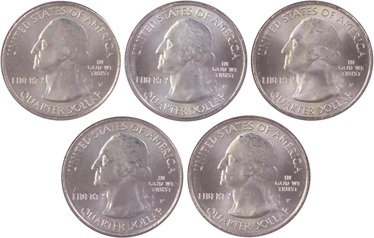 2010 P National Park Quarter 5 Coin Set Uncirculated Mint State 25C Collectible Master Coins