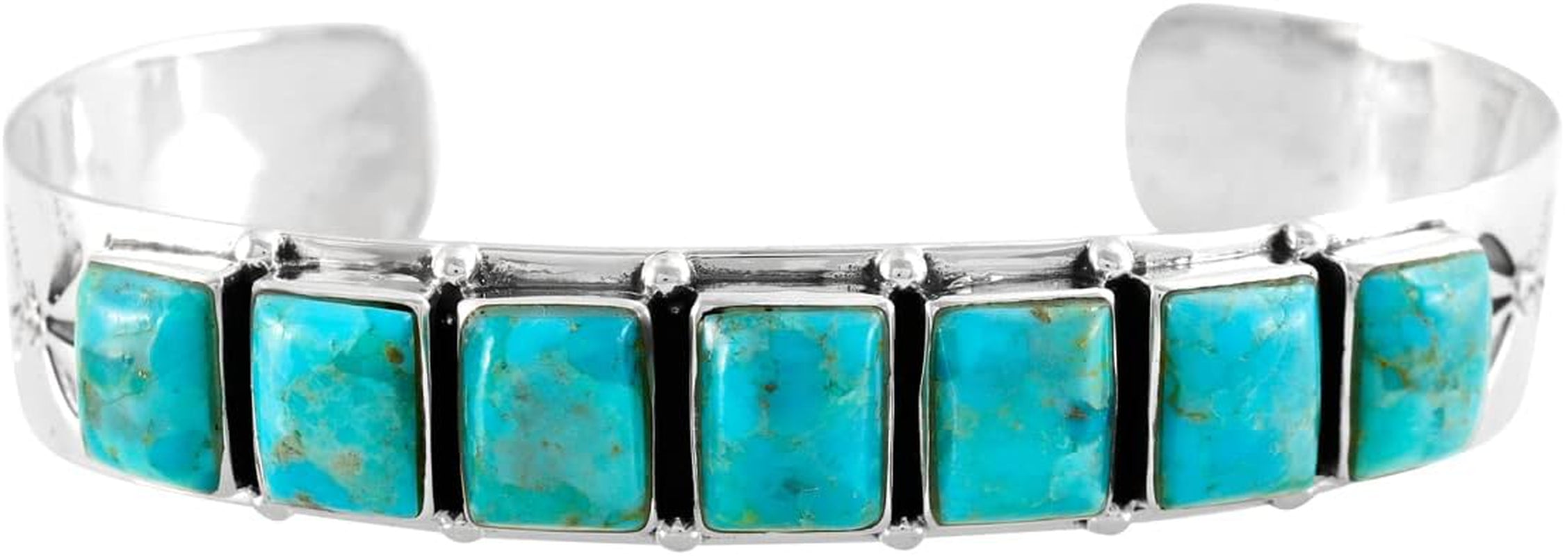 Turquoise Bracelet Sterling Silver 925 Genuine Turquoise Cuff Bracelet