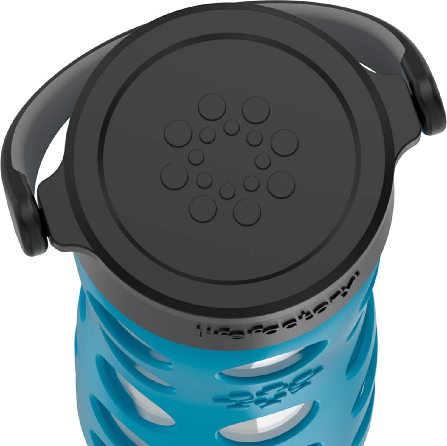 16-Ounce Bpa-Free Glass Water Bottle with Classic Cap and Protective Silicone Sleeve, Teal Lake