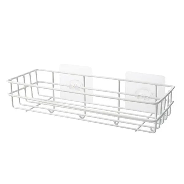 Wall Mounted Hanging Storage Shelf Kitchen Bathroom Shower Storage Rack Punch Free