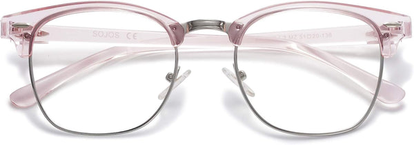 Retro Semi Rimless Blue Light Blocking Glasses Half Horn Rimmed Eyeglasses SJ5018