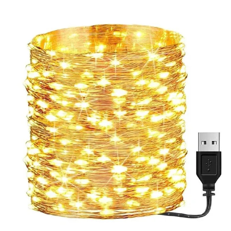 2/5/10/20M Christmas USB LED String Lightt Garland Outdoor Indoor Home Christmas Decoration Fairy Light Led Strip