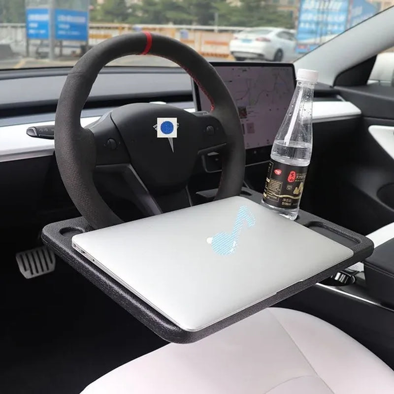 2021 Upgrade Version  Car Tray Computer Desk Automobile Supplies Steering Wheel Large Calorie Table Beverage Rack Writing Desk Drink Food Cup Tray Holder Stand Desk