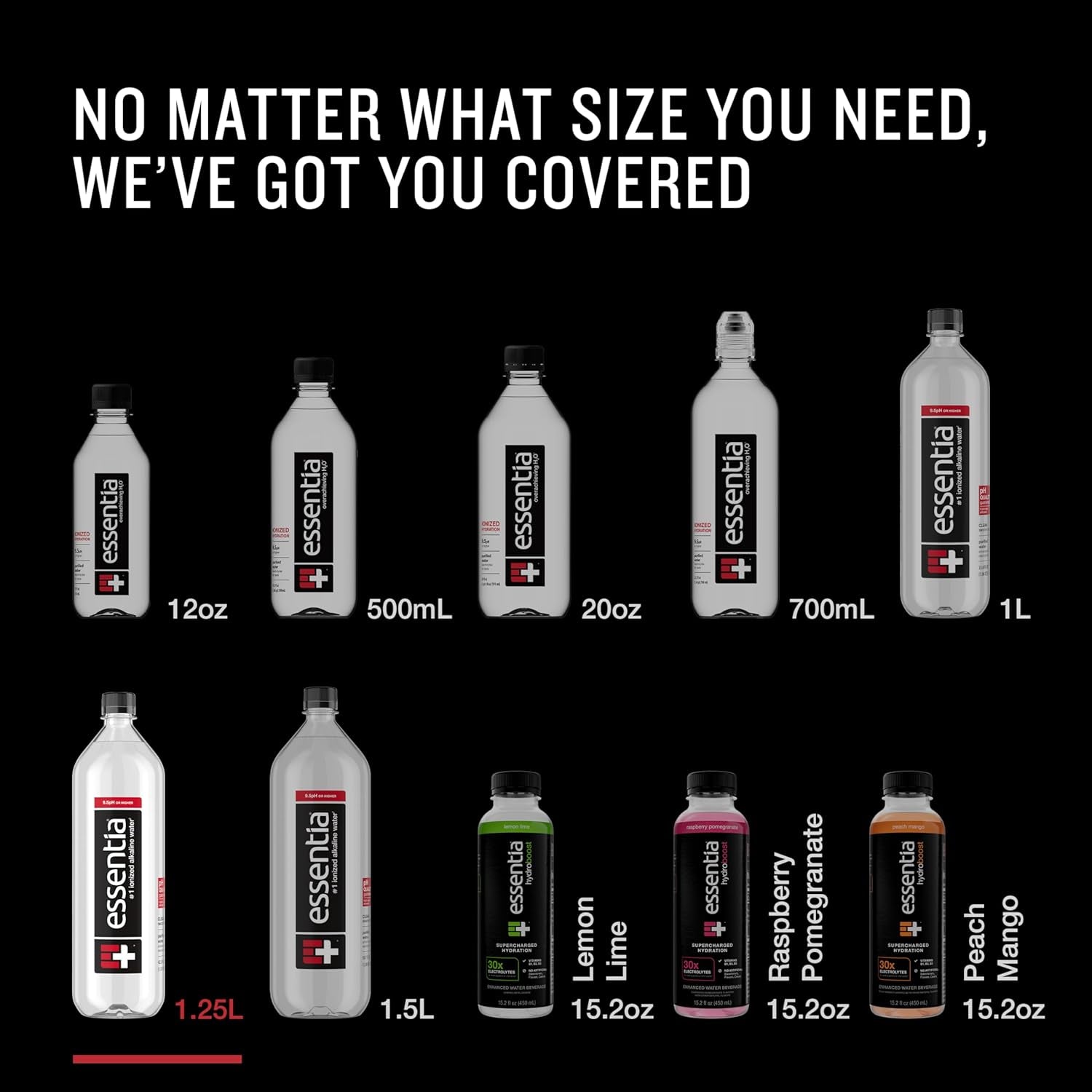 , 99.9% Pure, Infused with Electrolytes for a Smooth Taste, Ph 9.5 or Higher; Ionized Alkaline Water, Black, 42.3 Fl Oz (Pack of 12)