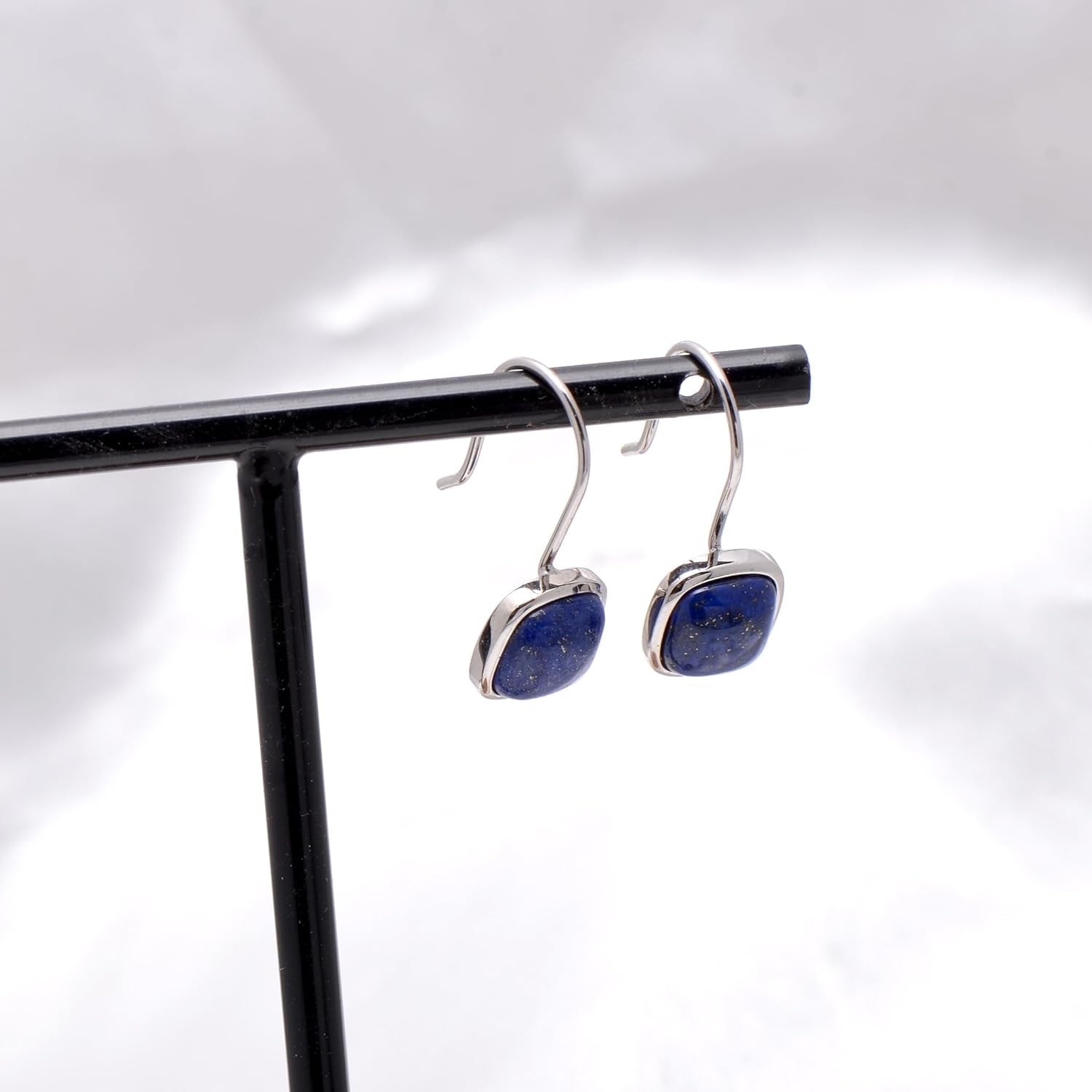 Natural Lapis Lazuli Sterling Silver Earrings for Women