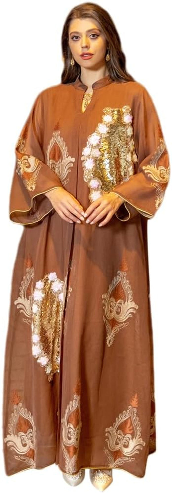 Abaya for Women Muslim Kaftan Floral Maxi Dresses Dubai Turkey Middle East Islam Caftan Ramadan Eid Party Robe