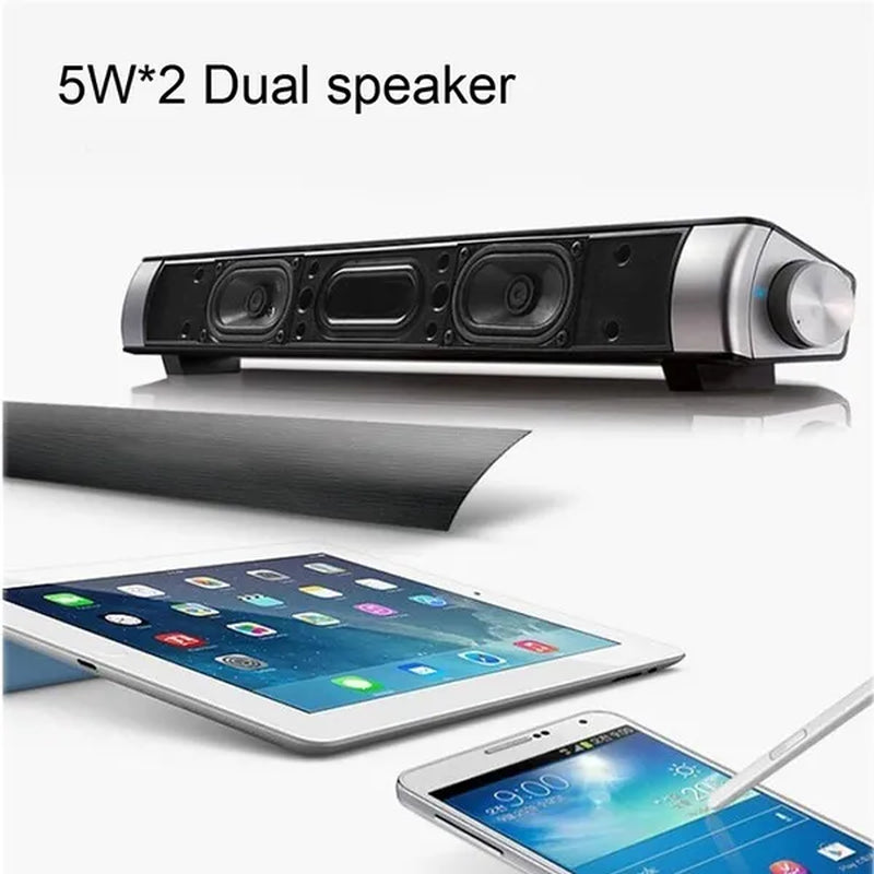 Brand New Strong Sound Bar Bluetooth Speakers Wireless Soundbar HIFI Box Subwoofer Speaker for TV / PC / Smartphone