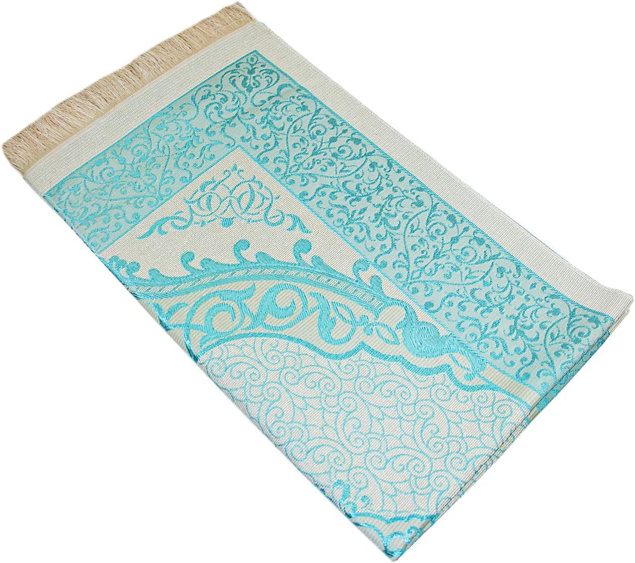 Prayer Carpet Mat, Taffeta Fabric, Blue