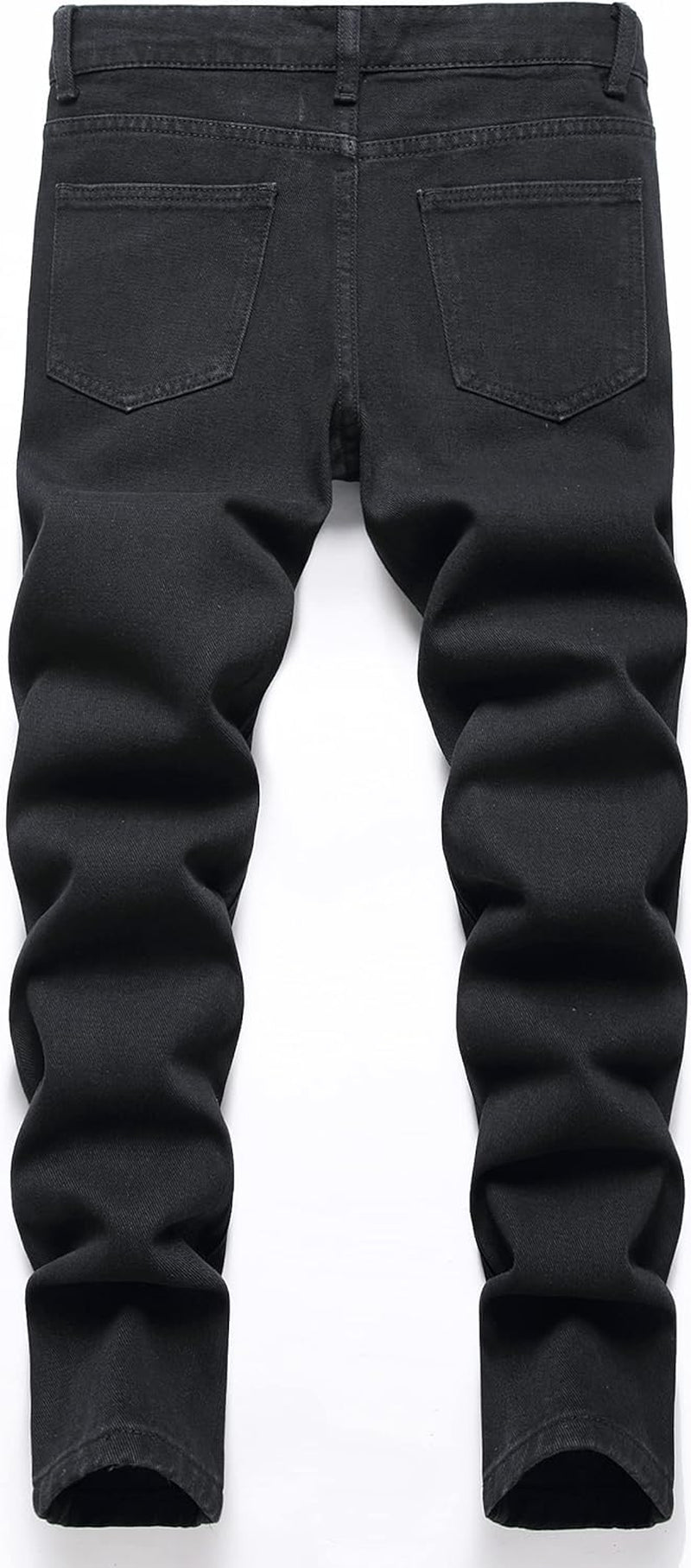 Boy'S Skinny Fit Ripped Destroyed Distressed Stretch Slim Jeans Pants