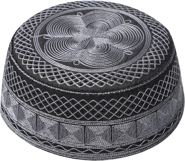 Muslim Prayer Kufi Hat for Men Boys Islamic Beanie Skull Cap Prayer Headwear Embroidery Kofia Topi Sun Hat Ramadan Eid Gift
