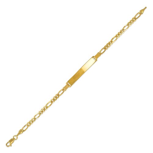 14k Yellow Gold ID Link Bracelet