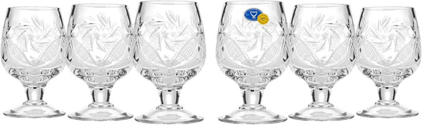 Elegant and Modern Russian Cut Crystal Drinking Glass for Home, Parties, and Events - 1.7Oz, Sherry Shot Glass, 50Ml, Set of 6