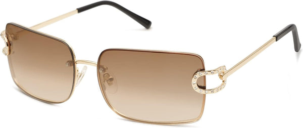 Vintage Rectangle Sunglasses for Women,Trendy Rimless 90S UV400 Womens Y2K Shades SJ1178