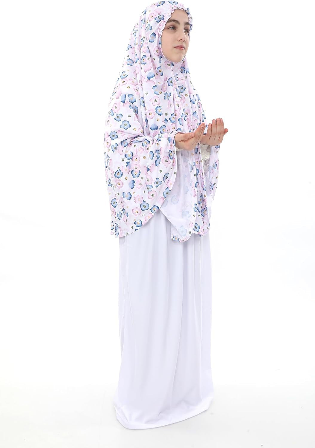 Prayer Set for Muslim Girls, Two Pieces Prayer Set, Set of 3 Pieces(Skirt, Scarf, Rosary) Suitable for 5 to 13 Years
