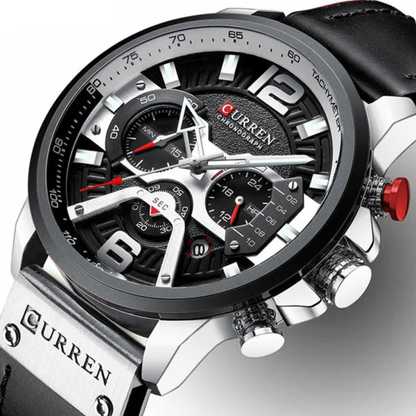 TOP SALE CURREN 8329 Mens Watches with Multi-function Quartz Chronograph Calendar Watch