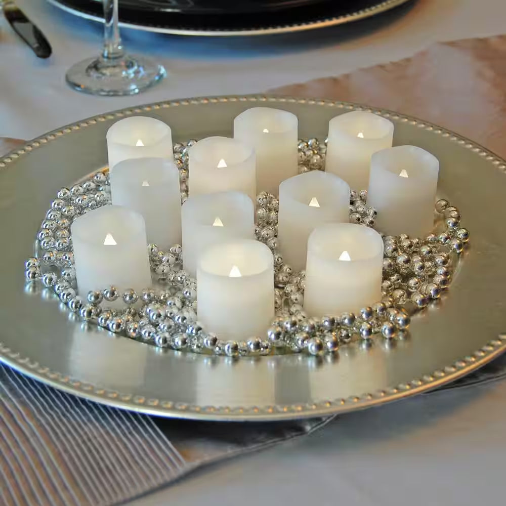 1.5 In. Warm White Votive LED Candle (Set of 12)