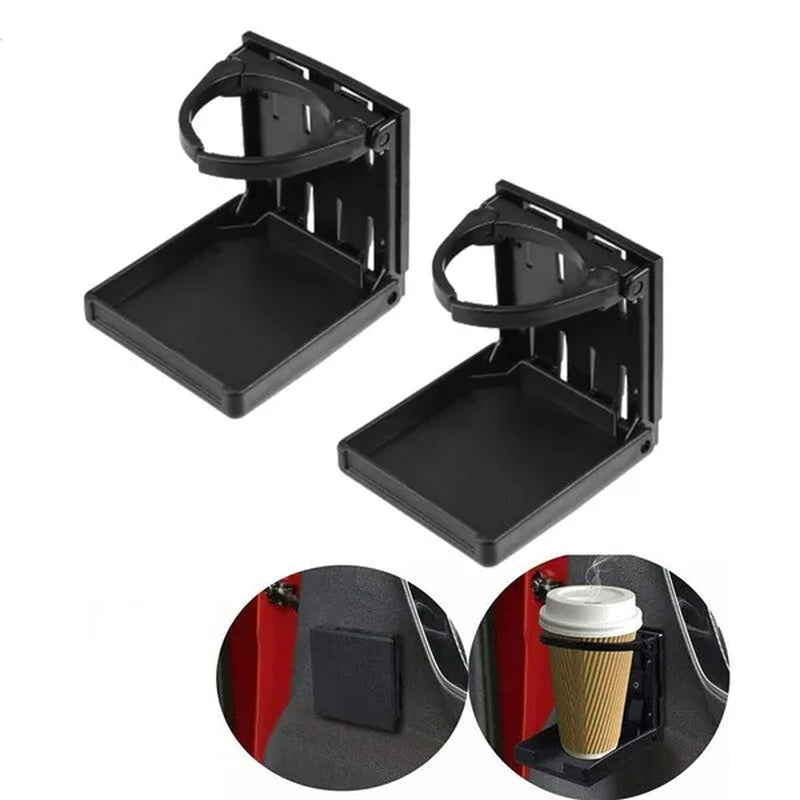 1/2PCS Cup Drink Holder Folding Car Cup Holder Water Bottle Holder Front Cup Holder Stand for Car Boat Truck Yacht SUV RV Van Cup Tray