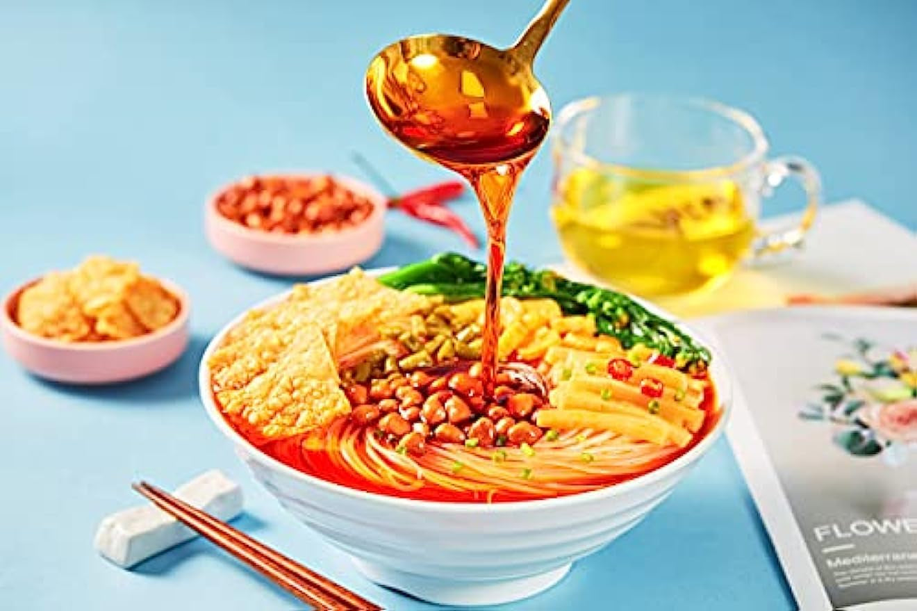 Liuzhou Rice Noodles, Rice Noodles, Noodles, ,Hot and Sour Noodles, Hot and Spicy Rice Noodles, Instant Noodles, Guangxi Specialty，Chinese Food ，Guangxi Snacks，Vegetarianism (3 Bag)