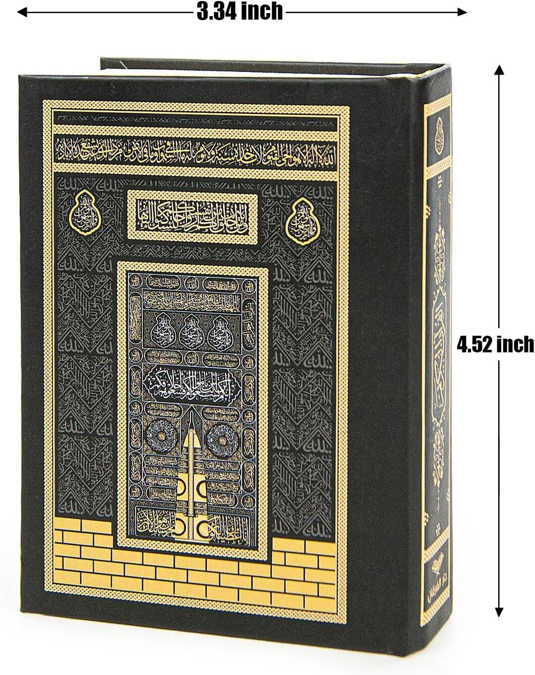 , Prayer Rug, Prayer Mat for Muslim with Kaaba Design Cubic Gift Box, Islamic Salah Mat for Worship, Namaz Rug, Praying Carpet, Sajadah, Islamic Gifts for Men, Women, Black