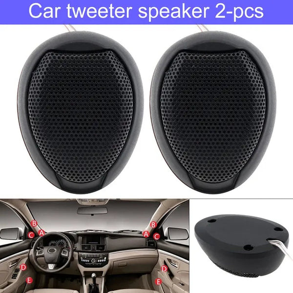 Universal 2Pcs 1000W High Efficiency Mini Dome Tweeter Speakers for Car Audio System
