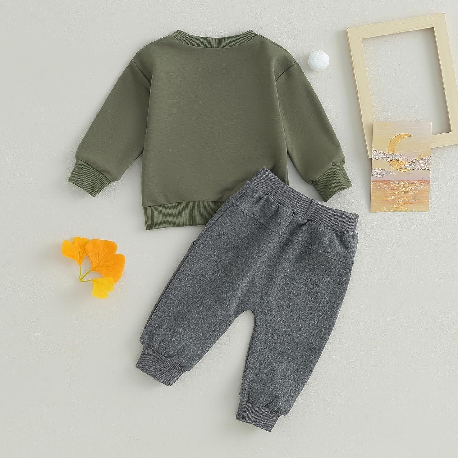 Toddler Baby Boy Clothes Funny Letter Long Sleeve Sweatshirt Pullover Top Jogger Pants Fall Winter Outfits