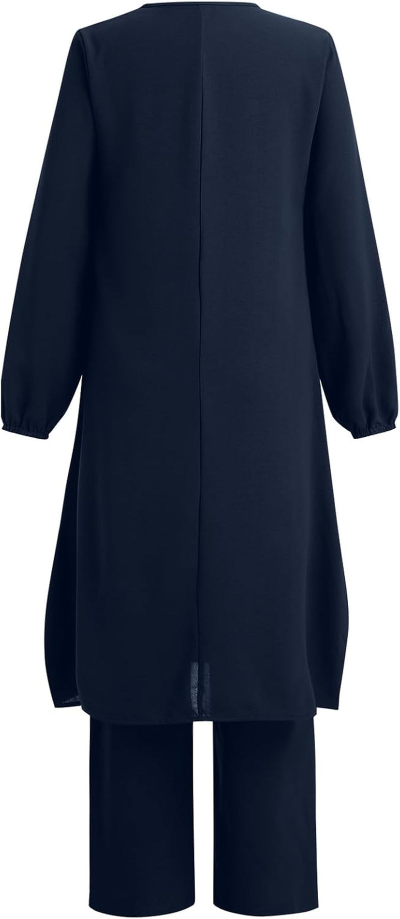 Abayas Dress for Women Muslim Long Sleeve Loose Top Pants 2 Pcs Dubai Islamic Muslim Women Matching Sets
