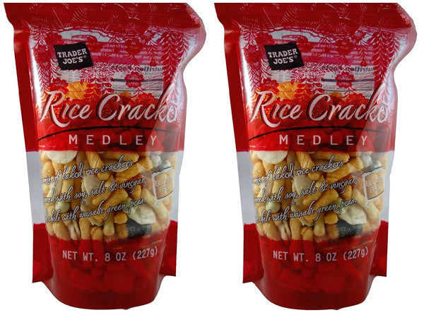 Gluten Free Rice Cracker Snack Mix Medley, 8 Oz Bag (Pack of 2)