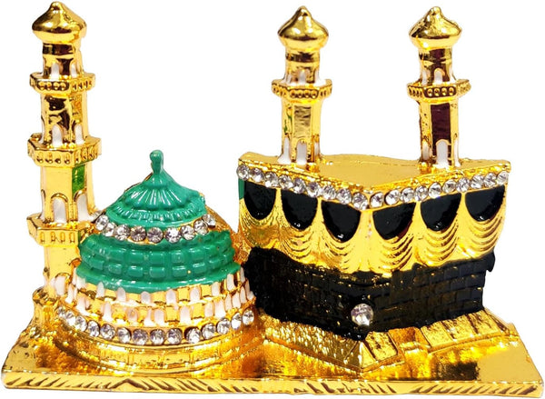 Muslim Religious Mecca Madina Showpiece for Car Dashboard, Home Temple, Shop Counter/Shelf, or Office Table (10538)