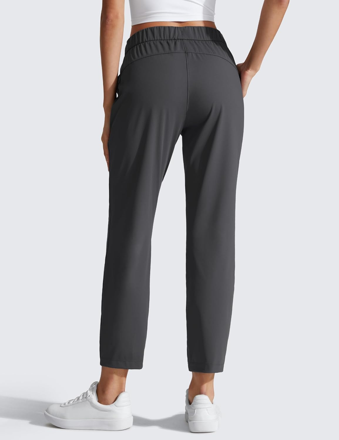 Womens 4-Way Stretch Ankle Golf Pants 7/8 Casual Dress Work Athletic Travel Workout Sweatpants with Pockets
