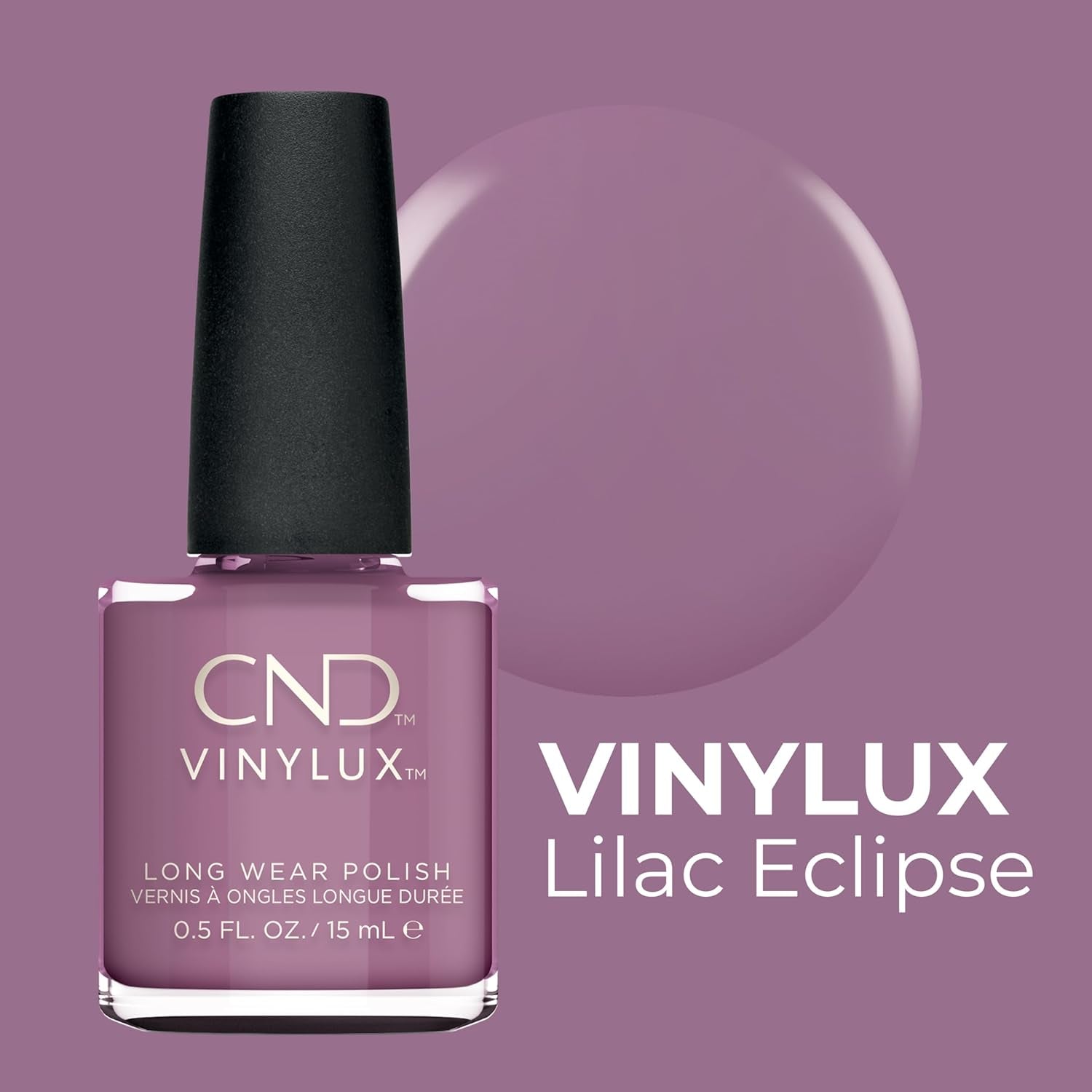 Vinylux Longwear Purple Nail Polish, Gel-Like Shine & Chip Resistant Color, 0.5 Fl Oz