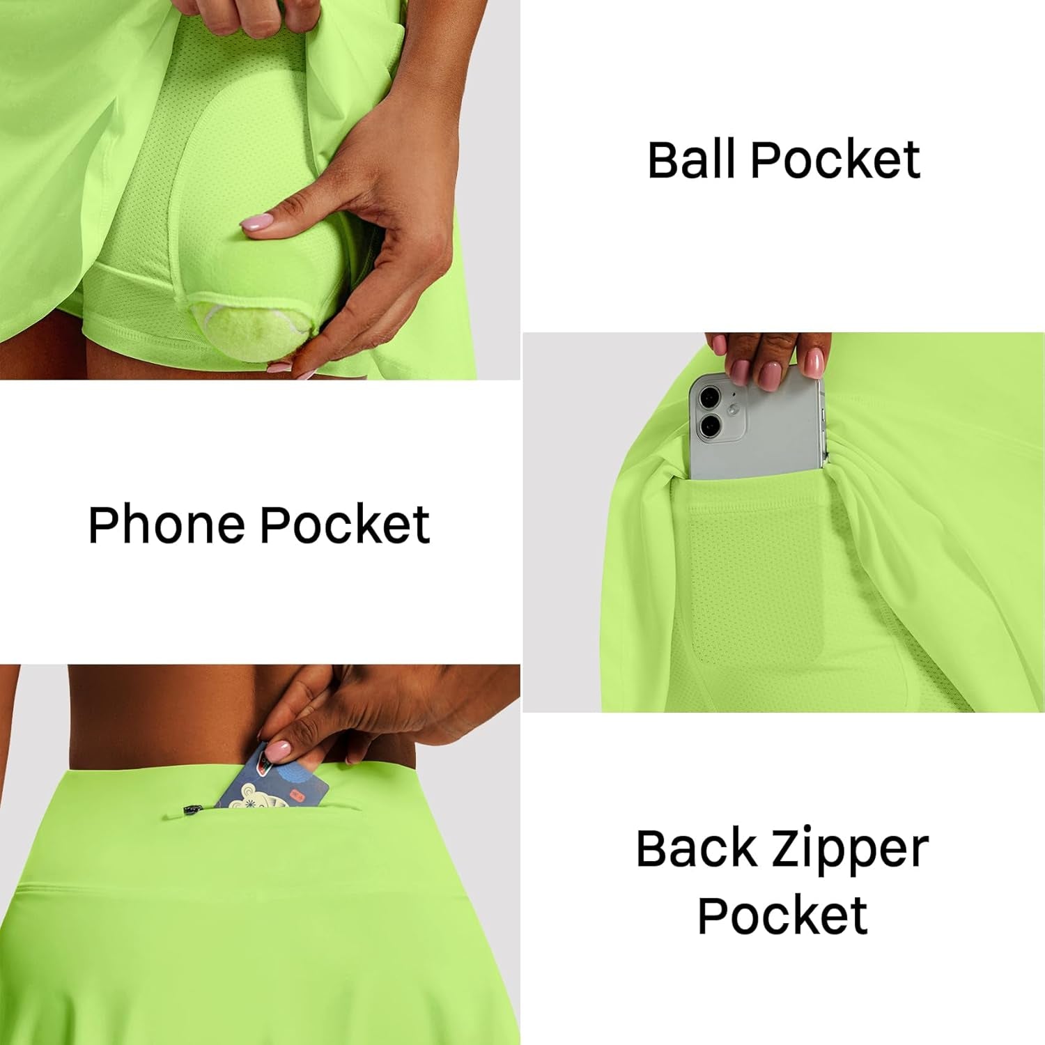 Women'S High Waist Pleated Tennis Skirt with 4 Pockets Lightweight Athletic Golf Skorts Skirts for Running Workout