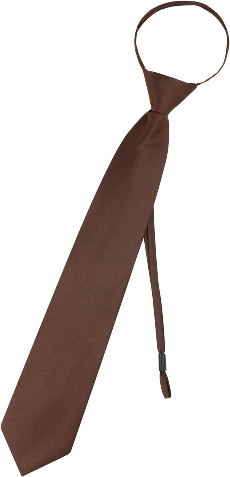 Pretied Men'S Necktie Solid Color Mens Adjustable Zipper Neck Tie