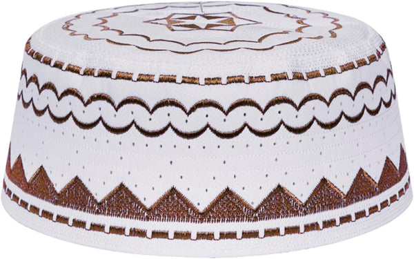 Men Muslim Prayer Kufi Hat Prayer Headwear Cap Islamic Beanie Skull Cap Embroidery Kofia Topi Sun Hat